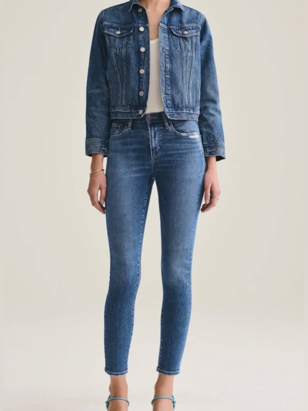 AGOLDE | SOPHIE MID-RISE ANKLE SKINNY JEANS IN TAME WASH SIZE 26